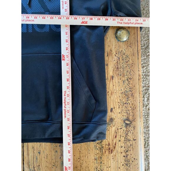 Adidas Mens Black Pullover Hoodie Large Polyester Long-Sleeves Drawstring - Picture 6 of 6